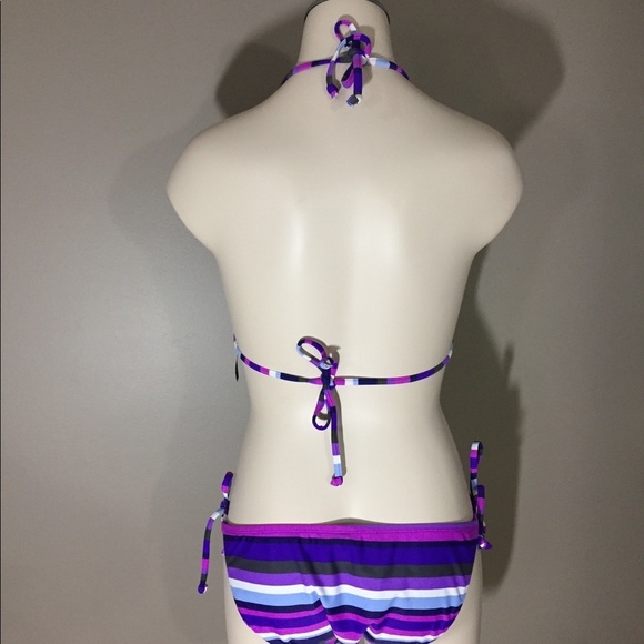 NWT Old Navy Purple Striped Bikini XS/S - Picture 4 of 11